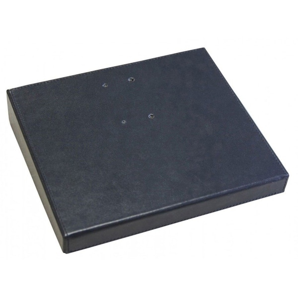 Dacasso Classic Black Leather 3.5" x 6" Calendar Holder Base A1067 - main