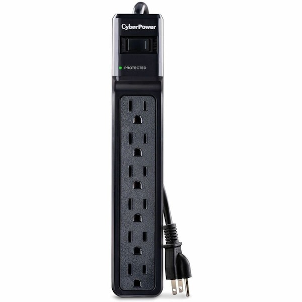 Cyberpower Outlet Strip, Black, 9-3/4 in, 6 Outlets CSB604 - main