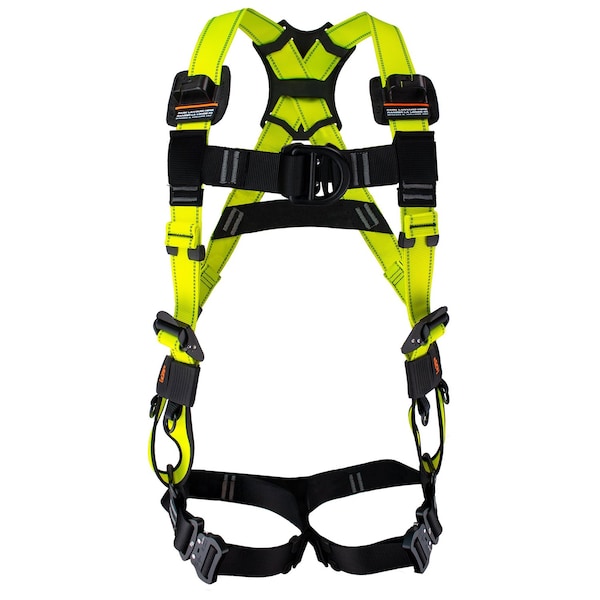 Fall Safe Safety Harness, Aluminum, 2XL, Black/Green FS242IBD-2XL - main