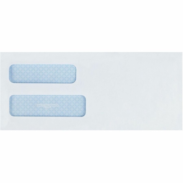 Quality Park Dbl Window Envelope, White, Paper, PK500 QUA24550 - main