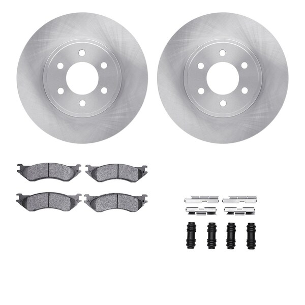 Dynamic Friction Co DFC Brake Rotor- Heavy Duty Brake Pad includes Hardware 6412-40040 - main