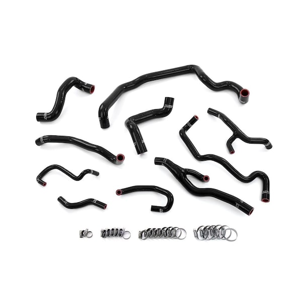 Hps Performance Reinforced Silicone Radiator, Heater, Water Pump, and Expansion Tank Coolant Hose Kit, Black, 57-1998-BLK - main