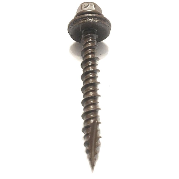 Hillman LB 10 x 1.5 in.Metal to Wood Self-Drilling Roofing Screws, Brown 250514 - main