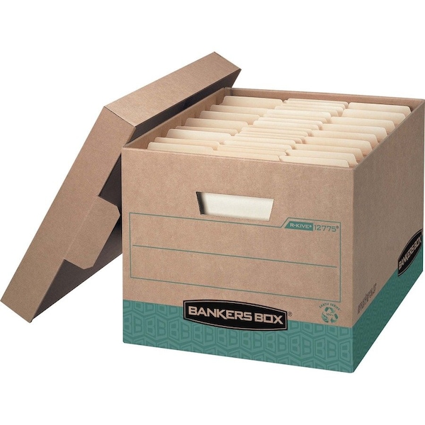 Bankers Box File Box, 3-Ply Cardboard End; 2-Ply Cardboard Side; 2-Ply Cardboard Bottom, 12.75" W, 16.5" D 12775 - main