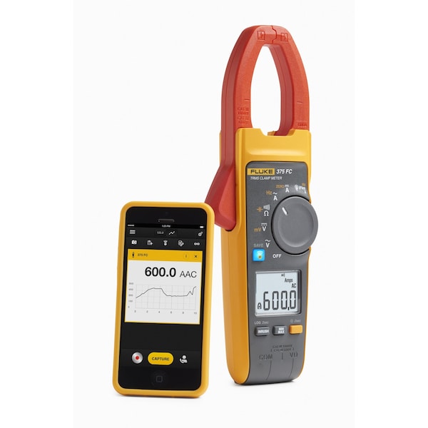 Fluke True RMS AC/DC Clamp, Cal Trace w/Data FLUKE-375 FC CAL - main