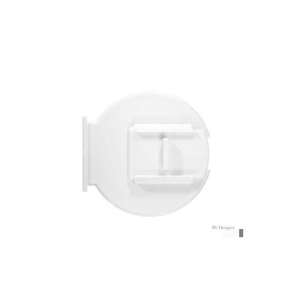 Rv Designer BASIC CABLE HATCH, ROUND, COL WHITE - 4.3IN X 2.3IN (REPLACEABLE LID) B122 - main
