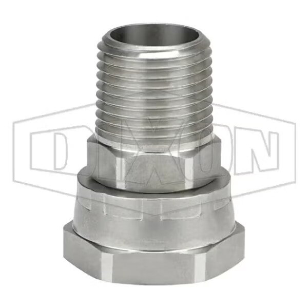 Dixon R504 The Right Connection Garden Hose Adapter, 3/4-11-1/2 x 1/2-14 Nominal, 303 SS, Domestic 5041208SS - main