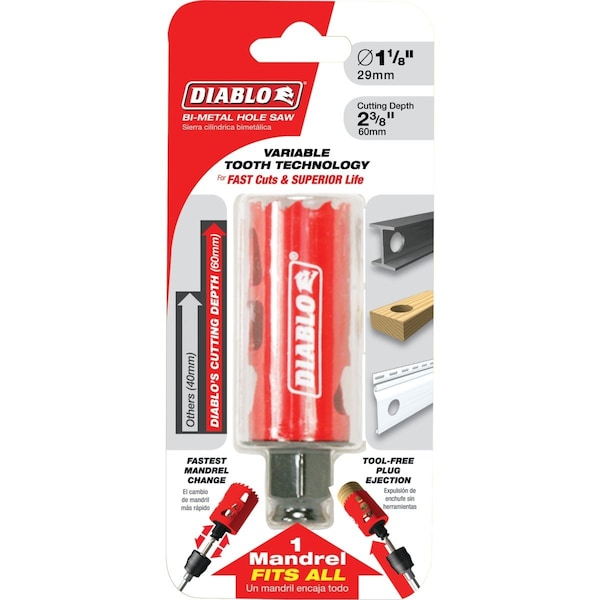 Diablo 1-1/8'' Bi-Metal Hole Saw DHS1125 - main