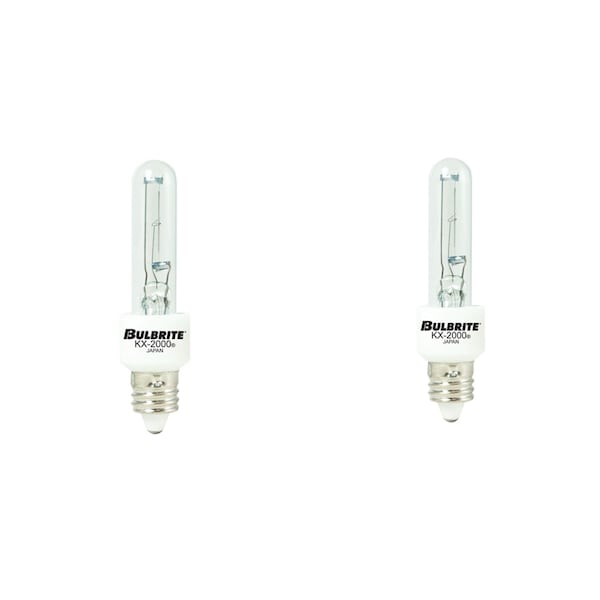 Bulbrite KX Dimmable T3Mini-Candelabra Screw Base E11 Clear Light Bulb, 2 PK 861114 - main