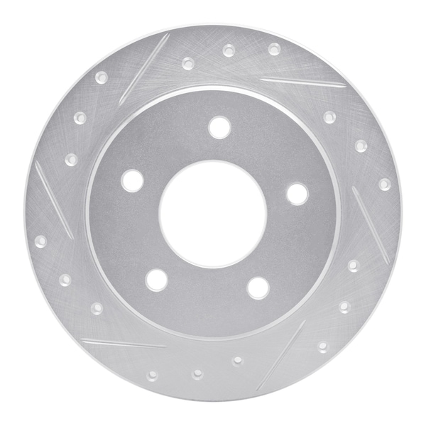 Dynamic Friction Co DFC Brake Rotor - Drilled and Slotted - Silver 631-45005L - main