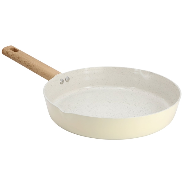 Gibson Home Marbleton Ceramic Nonstick Alumium 11 Inch Frying Pan in Cream 137732.01 - main