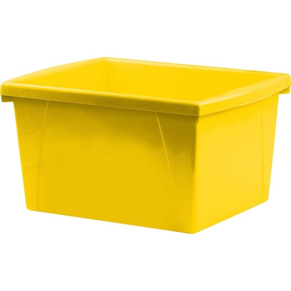 Storex Storage Bin, Polypropylene, Yellow, 3 PK 61453U06C - main