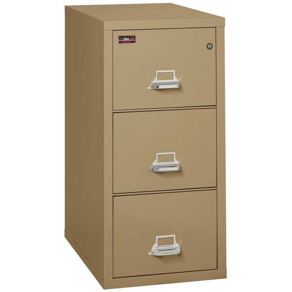 Fireking 3 Drawer, 2 Hr Fire & Impact Rated, Vertical, 32" depth Legal Sand 3-2144-2SA - main