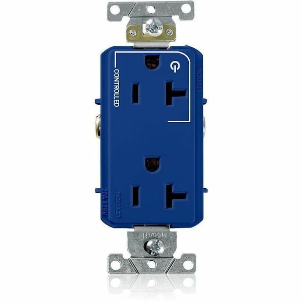 Leviton Controlled Decora Plus Duplex Receptacle 20 Amp, 125 Volt 16352-1PB - main