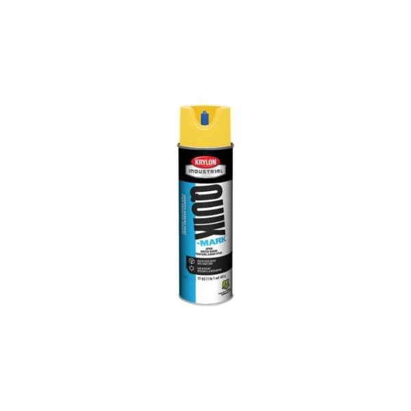 Krylon Industrial Quik-Mark, APWA Water-Based Inverted Marking Paint, 12oz Aerosol, Utility Yellow, 12PK 425-A03801004 - main