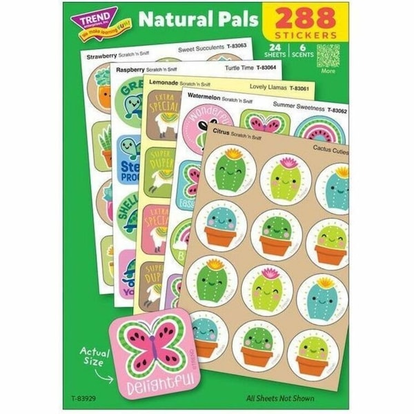 Trend Natural Pals Scratch 'n Sniff Stinky Stickers Variety Pack, 288-Piece Set T83929 - main