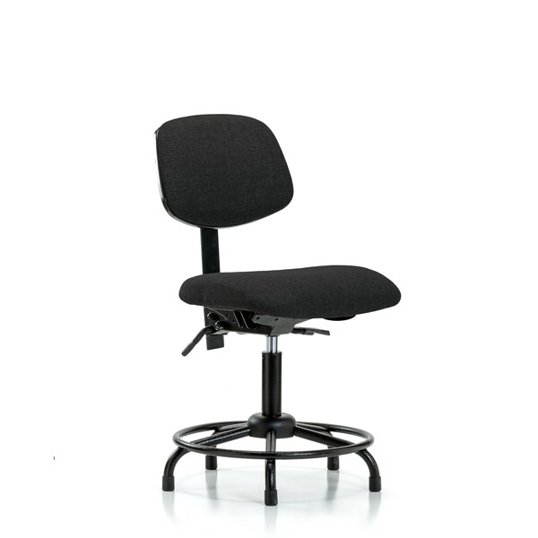 Blue Ridge Ergonomics Desk Chair Desk Chair, Fabric, RT Glides, Blk, No Arms, 19" to 24" Height, Fabric, Black BR-FDHCH-RT-T0-A0-RG-F42 - main