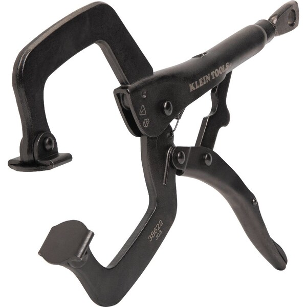 Klein Tools Locking Pliers, C-Clamp, Swivel Jaws, 11 38622 - main