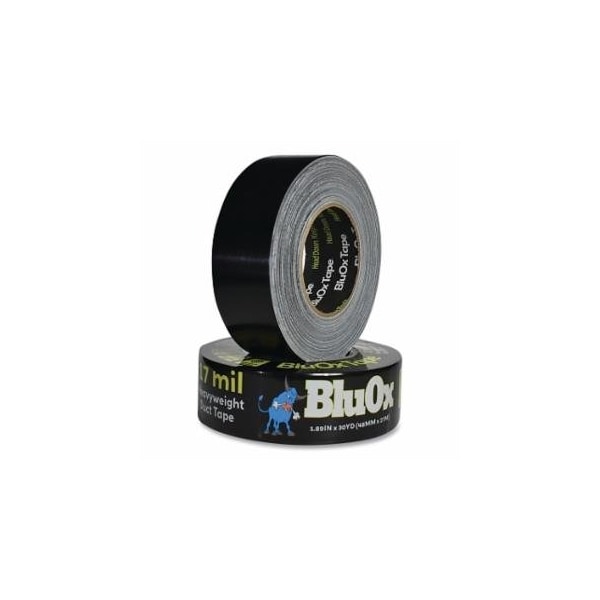 Bron Tapes BlueOx Heavyweight Duct Tape, 48 mm W x 27 m L, 17 mil Thick, Black 978-150348 - main