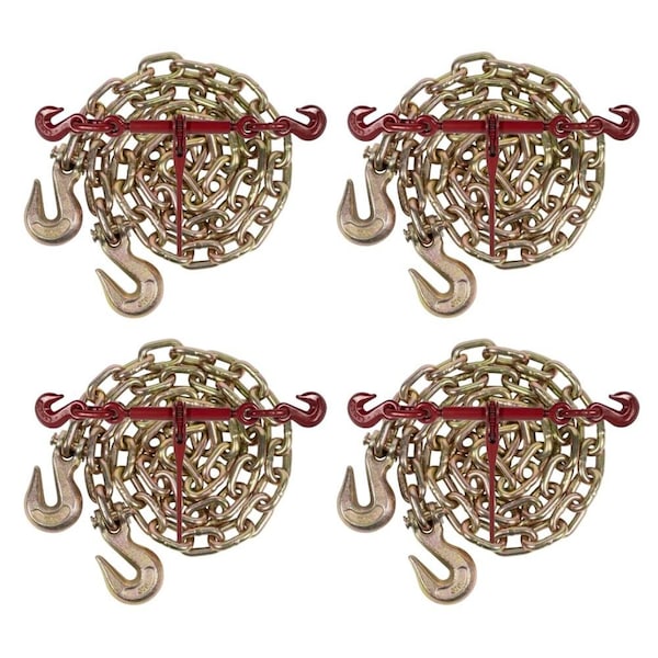 Mytee Products G70 Chain & Binder Kit - (4) 1/2 in - 5/8 in Ratchet Load Binder, (4) 1/2 in x 12 ft Chain, 4PK 1212CHRBx4 - main