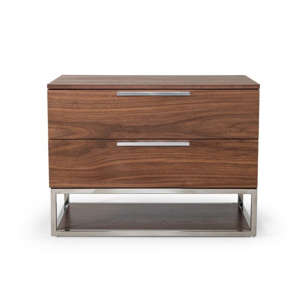 Homeroots 22" Wood Two Drawer Nightstand 473030 - main