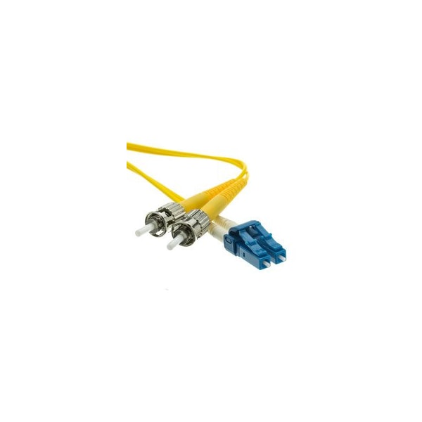 Cable Wholesale LC/UPC to ST/UPC OS2 Duplex 2.0mm Fiber Optic Patch Cord, OFNR / LSZH, Singlemode 9/125, LCST-01250 - main