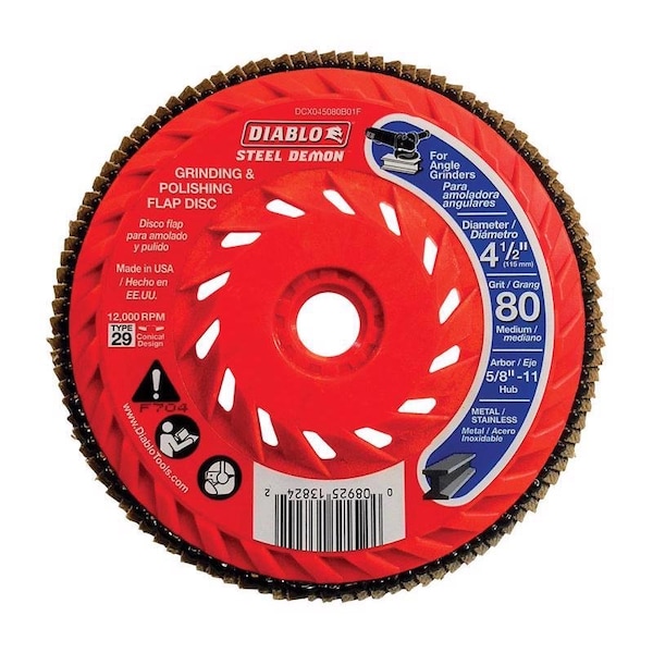 Diablo 4-1/2in. Steel Demon Flap Disc for Metal with Speed Hub DCX045080B01F - main