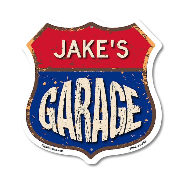 Signmission Jake's Garage, 12 Inch X 12 Inch, Aluminum Metal Sign SHI-A-12-383-JAKE - main