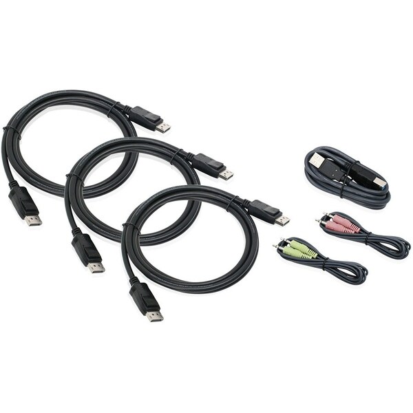 Iogear Triple View DisplayPort Cable Set TAA Compliant G2L9302U - main