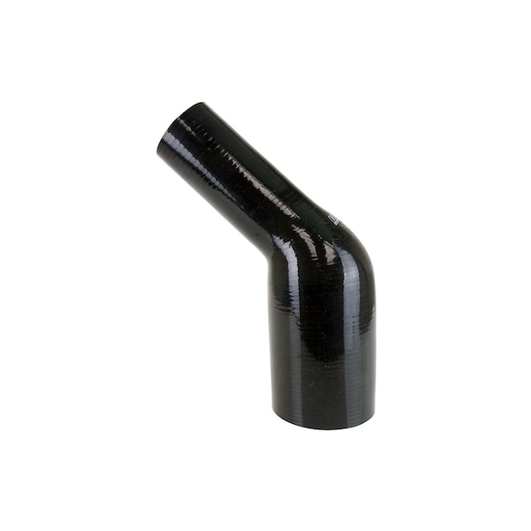 Hps Performance 2 in - 3 in ID, 4-Ply High Temp Reinforced Silicone 45 Degree Elbow Reducer Coupler Hose, Black HTSER45-200-300-BLK - main