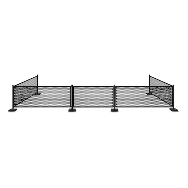 Factory 2U Commercial Patio Black Aluminum Bar Restaurant Fence Kit, 36ft L, 34in H, Flexible Layout, Powdercoat w/ UV Topcoat 805674 - main
