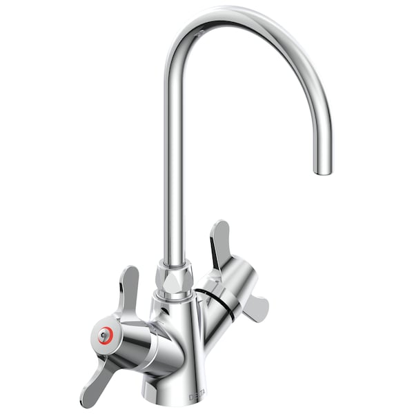 Delta Commercial 25C3 Two Handle Single Shank Mixing Faucet In Chrome 25C3977 - main
