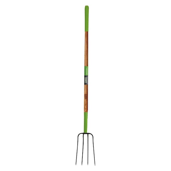 Ames 4-Tine Manure Fork, Forged Steel, Hardwood Handle, Cushion Grip 2826700 - main