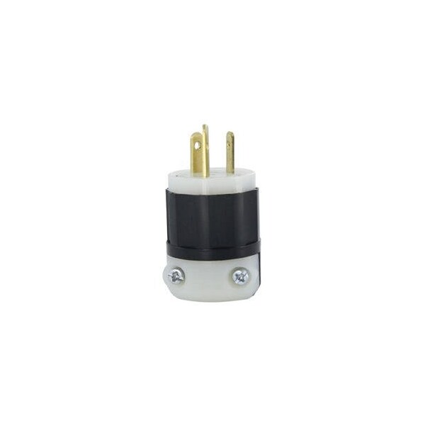 Leviton Straight Blade Plug, Non-NEMA, 15 A, 125V, 3 Pole, Screw Terminals, Grounded 4763-C - main