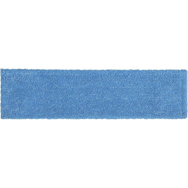 Rubbermaid Commercial Flat Mop Pad, Clip-On Connection, Blue, Microfiber 2132427 - main