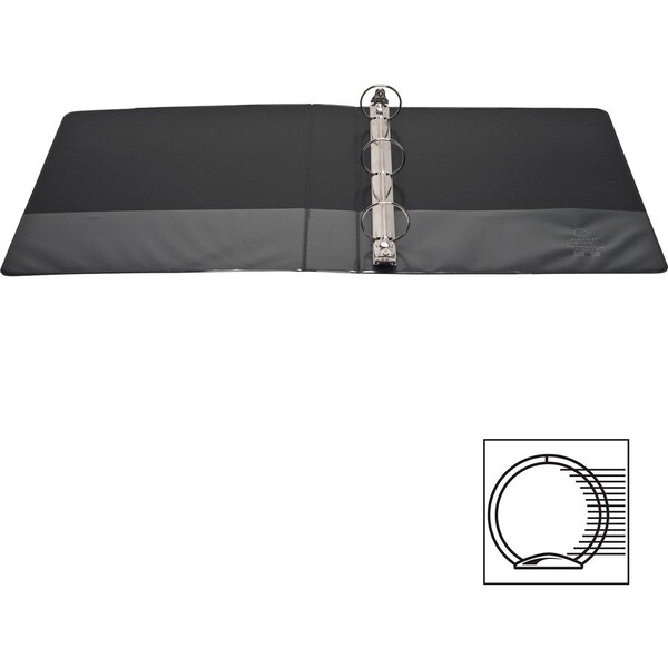Business Source Ring Binder, Black, Clear Sleeve BSN09954 - main