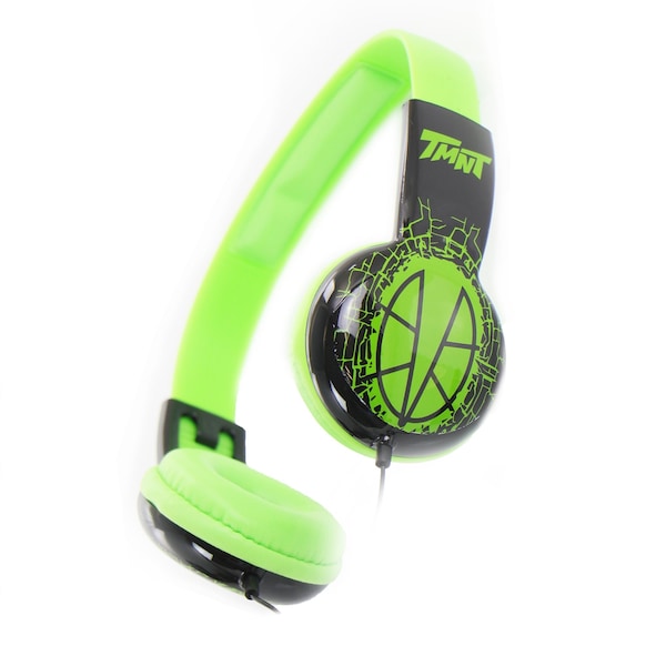 Nickelodeon Rise of the Teenage Mutant Ninja Turtles Kid-Safe Headphones in Green HP2-03265 - main