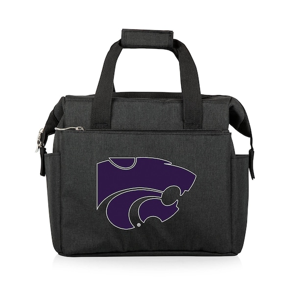 Picnic Time Family Of Brands NCAA Kansas State Wildcats On The Go Lunch Bag Cooler - Soft Cooler Lunch Box, Black 510-00-179-254-0 - main