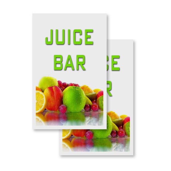 Signmission Juice Bar, Vinyl Decals Only 24 Inch x 36 Inch, Vinyl Decal, 2PK DSB-2436-2PACK-Juice Bar - main