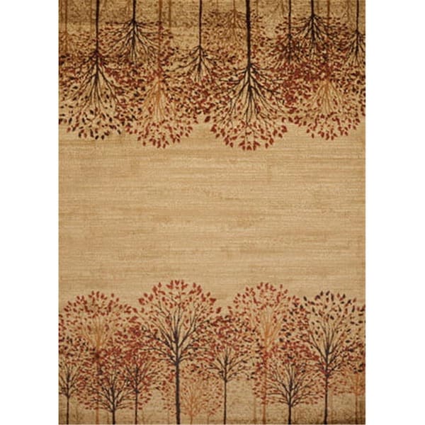 United Weavers 5 ft. 3 in. x 7 ft. 2 in. Affinity Tree Blossom Area Rug, Natural 750 05817 58 - main
