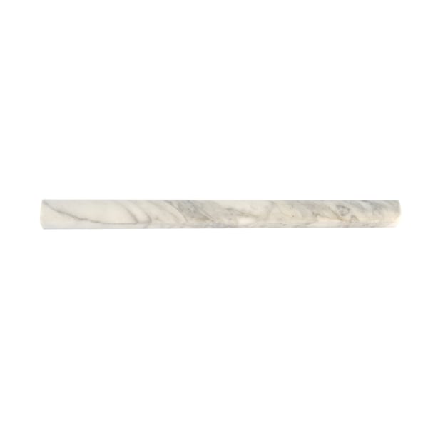 Apollo Tile Gray 1x12 Calacatta Bluette Marble Honed Pencil Liner Tile Trim 0.5 sqft/case, 10PK APLMBL881HA - main