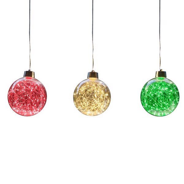 Celebrations LED RGWW Globe Ornament 6 in. Hanging Decor 23-14001A - main