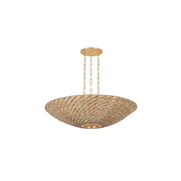 Troy Lighting Ollie 40.25in wide 6 Light Chandelier in Vintage Gold Leaf F1540-VGL - main