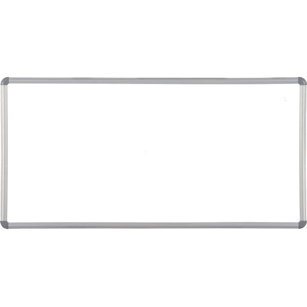 Mooreco Dry Erase Board, Steel, 48 in, 96 in, Aluminum Frame, White, Gloss 219PH - main