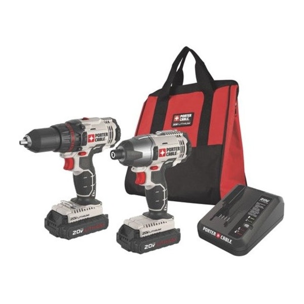 Porter-Cable 20V MAX* 1/2 in. Cordless Drill/Driver and 1/4 in. Impact Driver Combo Kit PCCK604L2 - main