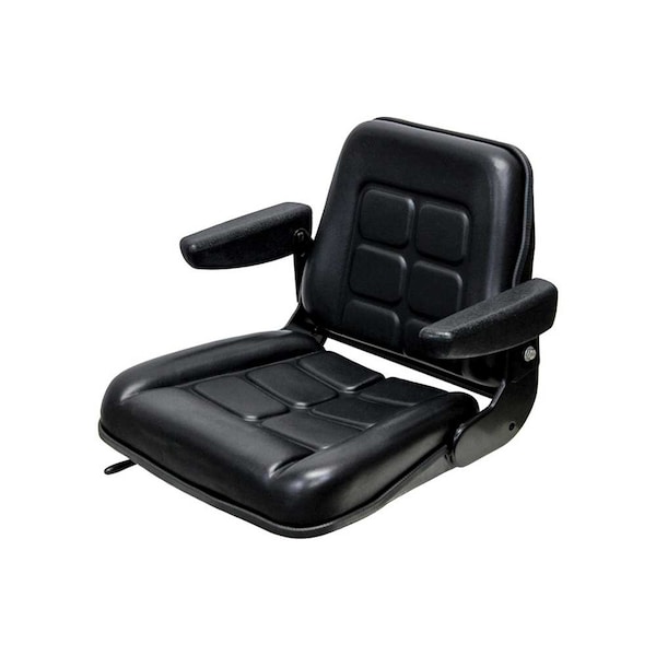 Uni Pro 142 Seat Top Assembly, With Armrests, Black Vinyl 8546 - main