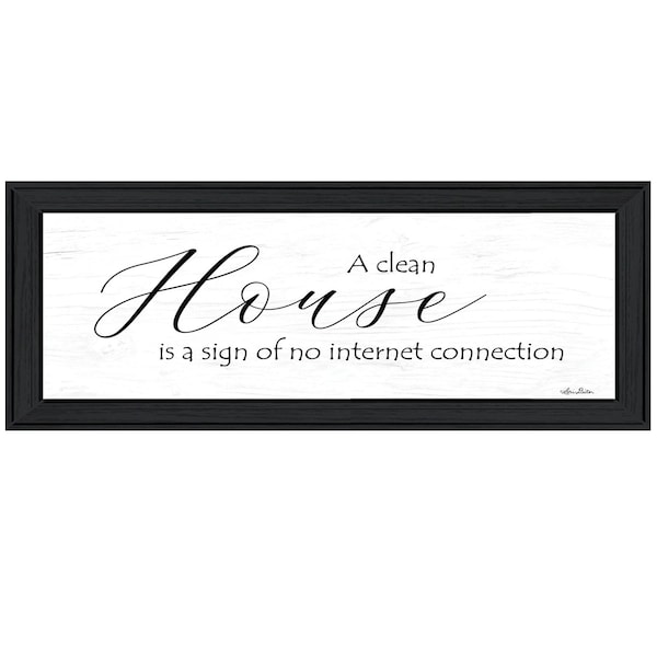 Homeroots A Clean House 2 Black Framed Print Wall Art 415404 - main