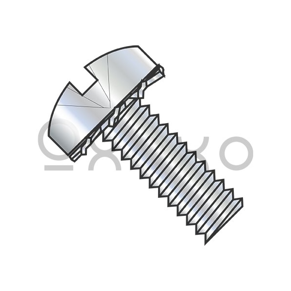 Oxoxo 4-40X1/4 Combination (slot/phil) Pan External Sems Machine Screw Full Thread Zinc & Bake, 10000PK 423664 - main