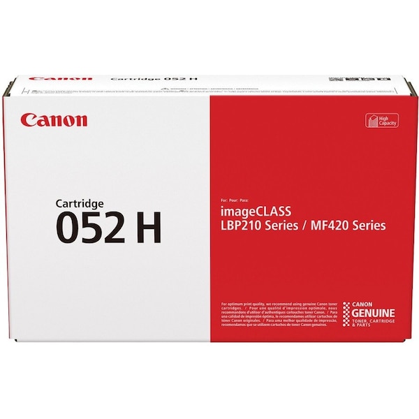 Canon 052H Original High Yield Laser Toner Cartridge, Black, 9200 Pages CRTDG052H - main