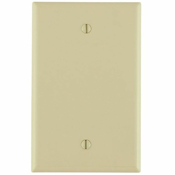 Leviton Blank Wallplate, Midway Size, Gang 1, Ivory 80514-I - main